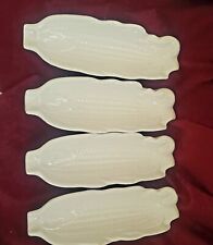 Century Creamy White Ceramic Corn on the Cob Holder Dishes/corn design /Set of 4 picture