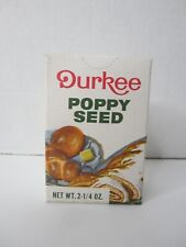 Vintage Durkee Poppy Seed Spice Box Unopened Full EUC Box & Graphics Look Great picture