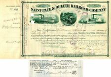 Saint Paul and Duluth Railroad Co. Issued to and signed by William H. Seward - A picture