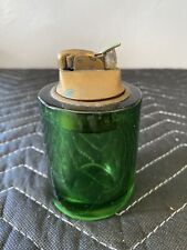 Vintage Green Glass Table/Desk Lighter picture