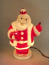 Vintage Harett Gilmar Hard Plastic Christmas Santa Coin Bank Lamp 7
