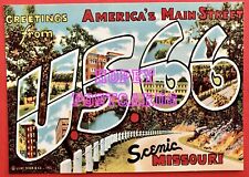 ROUTE 66 ~ SCENIC MISSOURI ~ GREETINGS FROM ~ LARGE LETTER ~ 4