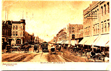 Antique Real Photo Postcard RPPC Arkansas City  Kansas Summit Street picture