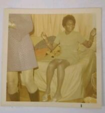 Vintage 1970s Found Photograph Photo African American Woman Smiling Happy picture