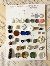 FABULOUS Collection of 41 Antique & Vintage Unique Sewing Buttons picture