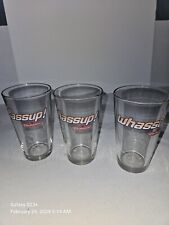 Vintage BUDWEISER Official Whassup Drinking Glass Set Of 3 picture