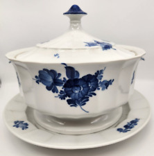 Royal Copenhagen Blue Flowers Soup Tureen w/ Lid and Under Platter #8532 & 8543 picture