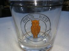 Vintage Bohemian Club Owl's Nest Camp Drinking Glass Grove Rare Ronald Reagan picture