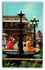 Postcard Fountain El Paseo de Ybor City Florida Posted 1968 Tampa Latin Quarter picture