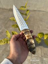 Hunting knives, 420c J2 acid washed steel blade, honeycomb pattern picture