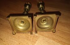 Vintage Solid Brass Candle Stick Holders Marked W picture