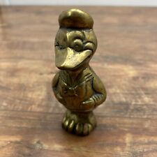 Vintage Solid Brass Donald Duck Figurine Paperweight picture