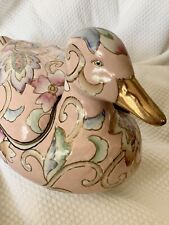 Vintage DYNASTY Porcelain Hand painted DUCK ~ 13” Made In Macau picture