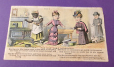 ANTIQUE VICTORIAN TRADE CARD BLACK AMERICANA***page from stove polish booklet picture