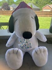 Snoopy Plush Christmas Huge  30” Tall Peanuts Snoopy Santa picture