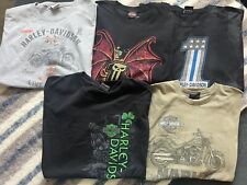 Harley Davidson Graphic T-shirts, Lot of 6-Genuine Texas Harley Dealerships L/XL picture