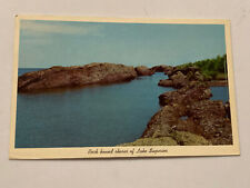 C. 1963 Rock Bound Shores of Lake Superior Near Copper Harbor Michigan Postcard picture