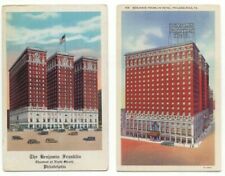 Philadelphia PA The Benjamin Franklin Hotel Lot of 2 Old Postcards Pennsylvania picture