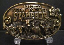 23rd Corn Palace Stampede Mitchell SD PRCA Rodeo Bulls Longhorn 1993 Belt Buckle picture