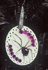 Spider Spider Web Vintage Look Goth Ceramic Ornament  . Halloween Tree picture