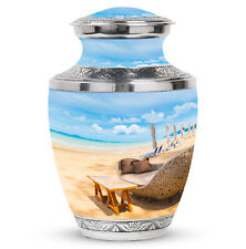 Cremation Urns For Adult Ashes Small Goa Beach Side (10 Inch) Large Urn picture