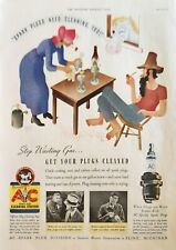 1938 AC Spark Plugs Vintage Ad Stop wasting gas picture