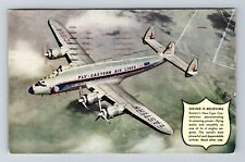 Airplane In The Air, Transportation, Vintage Postcard picture
