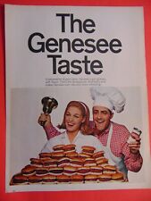 1965 The GENESEE TASTE BEER BURGERS vintage print ad picture