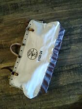 Vintage Klein Tools Lineman Tote Tool Bag 5102-24 Cloth and Leather picture
