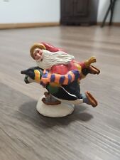 House of Hatten Susan M Smith Skating with Penguin Wooden Carved Painted 1998 picture
