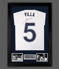 Ricky Villa Signed White Player T-Shirt In A Framed Presentation. Spurs Legend picture