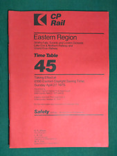 1975 CP Rail Guidance Of Employee Time Table 45 Eastern Region Northern Railway picture