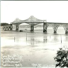 c1940s Oregon North Bend Coos Bay Bridge Facts Conde McCullough RPPC Photo A9 picture