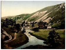 England. Derbyshire. Monsal Dale. Vintage Photochrome by P.Z, Photochrome Zurich picture