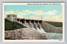 Delaware OH-Ohio, Delaware Conservancy Dam, Olentangy River, Vintage Postcard picture