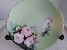 Vintage Hand Painted Floral Plate Signed A K France picture
