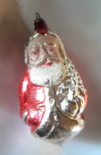 Vintage / Antique German?  Mercury Glass Christmas Santa Claus Ornament picture
