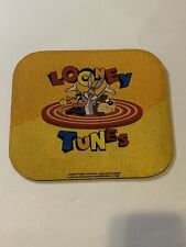 Vintage 90s Looney Tunes Thick Mouse Pad Warner Bros 1995 Bugs Taz Daffy Tweety picture