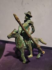 Antique  Rare Bronze  Warrior On Horse Woth Wepons Figure Rare picture