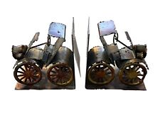 Vintage Rustic Jalopy Old Car Automobile Metal Bookends Brown Antique Style Rare picture