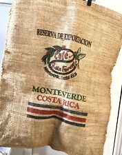 Rare Vintage Costa Rica Monteverde  Cafe Rain Forest  100b Coffee Burlap Sack picture
