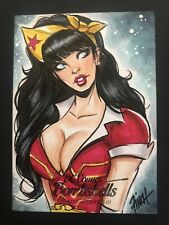 Cryptozoic CZX DC Comics Bombshells III Wonder Woman Sketch Card Patrick Finch picture
