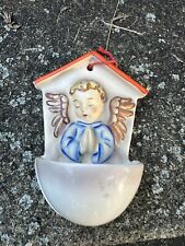 Vintage M.J. Hummel Goebel White Angel Holy Water Wall Font W. Germany picture
