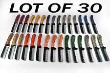 30 pieces Carbon steel Bull cuter knives with leather sheath UM-5044 picture