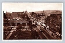 Edinburgh Scotland, Princes Street Looking West, Antique, Vintage c1948 Postcard picture