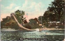 Water Toboggan Slide, Fitches Bridge, Elmira New York - c1907-1915 d/b Postcard picture