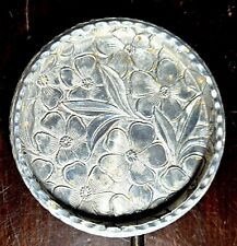 Vintage Handmade Hand Forged Everlast Floral Hammered Trinket Tray Ring Dish picture