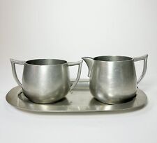 Pewter Cream and Sugar Tray Vintage American Puritan W&SE P2058 picture