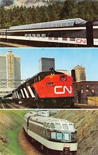 Montreal Canada  ALCO FPA4 Train leaving Depot Station Railroad Vtg Postcard B50 picture