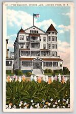 Asbury Park New Jersey~The Madison Home On Sunset Avenue~Vintage Linen Postcard picture